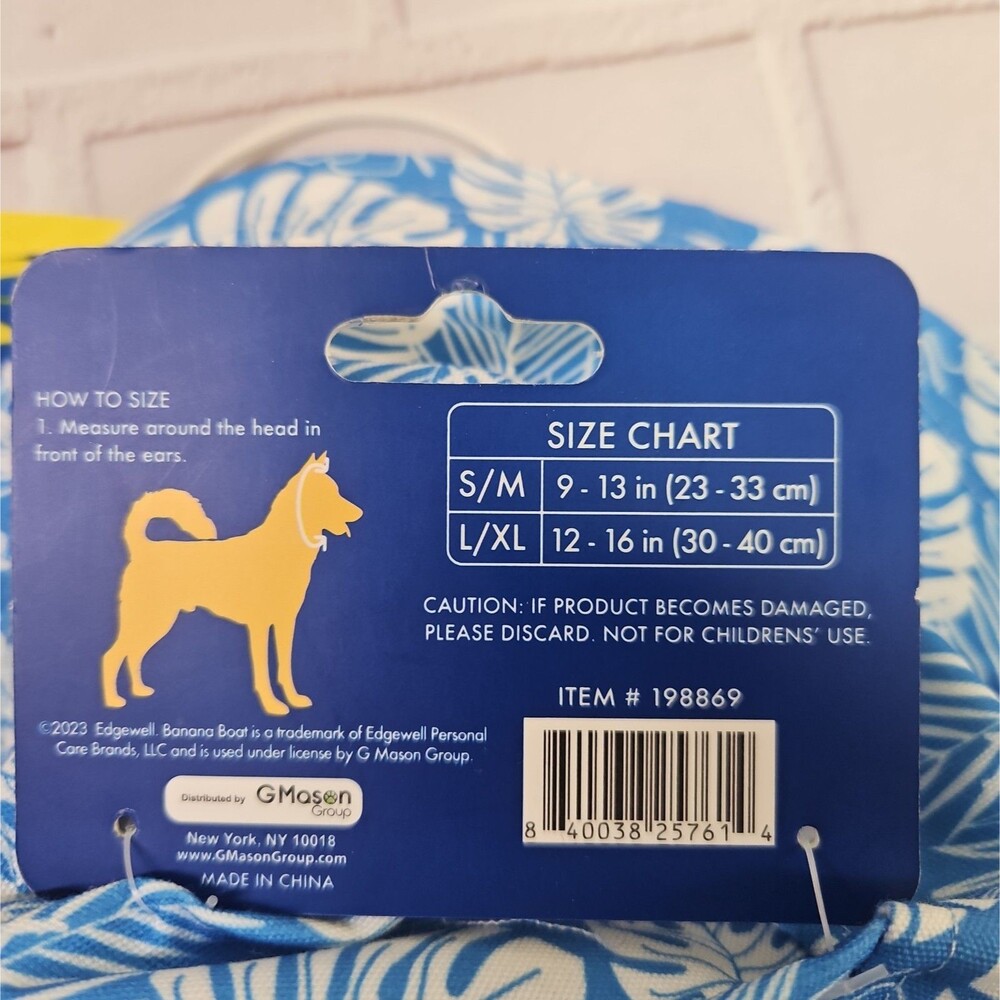 Banana Boat Bucket Hat + Cooling Bandana for dogs set small - Picture 11 of 11